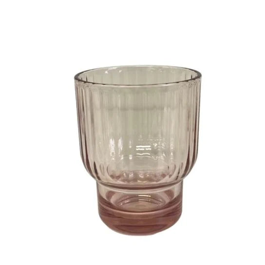 ACRYLIC TUMBLER RIBBED PINK | Creeping Fig