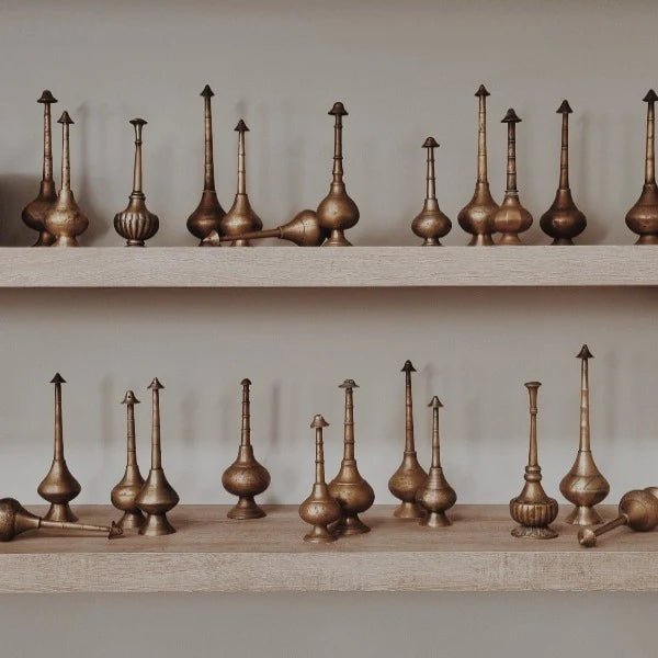 BRASS ROSE WATER BOTTLE | Creeping Fig