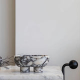 The Muse Footed Oval Tray - Viola Calacatta