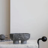 The Muse Footed Oval Tray - Tundra Grey