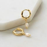 Aria Hoop Earring - Pearl
