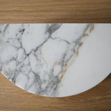 HALFMOON STONE TRIVET | Arabescato | Creeping Fig