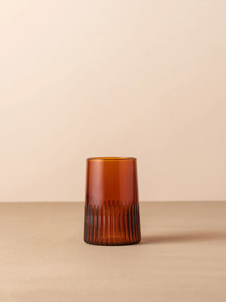Kairos Water Glass | Dark Amber | Set of 2 | Creeping Fig