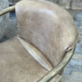 Leather & Brass Dining Chair | Creeping Fig