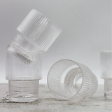 Linnea Ribbed Glass Tumbler - Set of 4