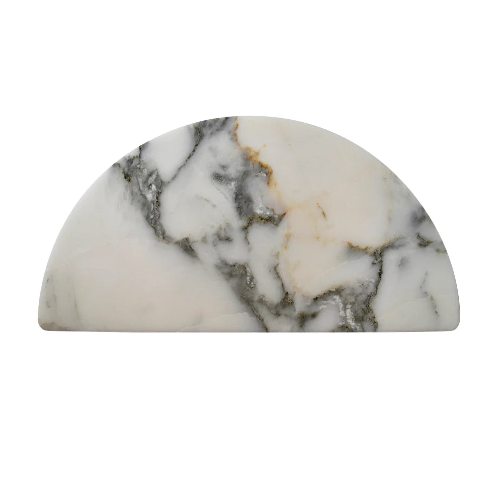 HALFMOON STONE TRIVET | Arabescato | Creeping Fig