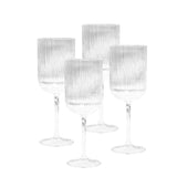 Ivy Ribbed Wine Glasses - Set of 4