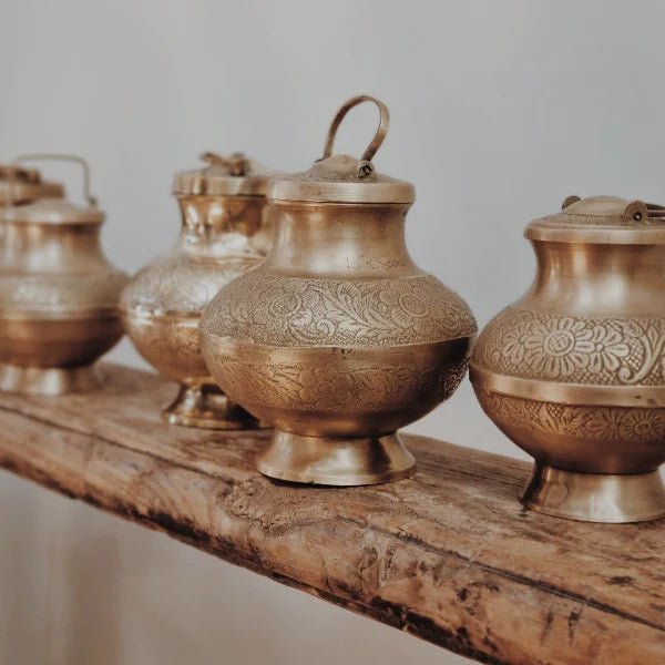 INDIAN BRASS WATER BOTTLE | Creeping Fig