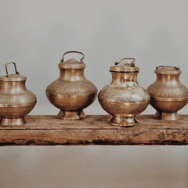 INDIAN BRASS WATER BOTTLE | Creeping Fig