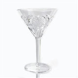 ACRYLIC MARTINI GLASS SCALLOP CLEAR