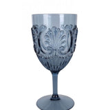 ACRYLIC WINE SCOLLOP BLUE