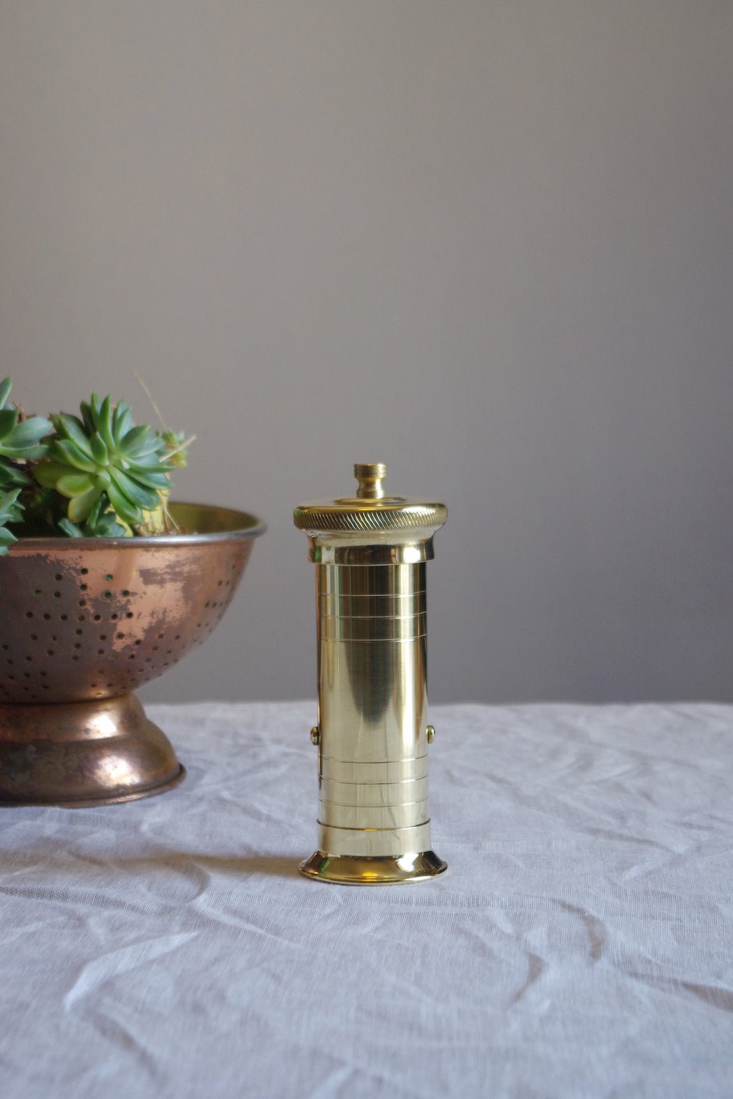 BRASS PEPPER MILL 502 | Creeping Fig