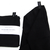 BLACK MICROFIBRE TEA TOWEL