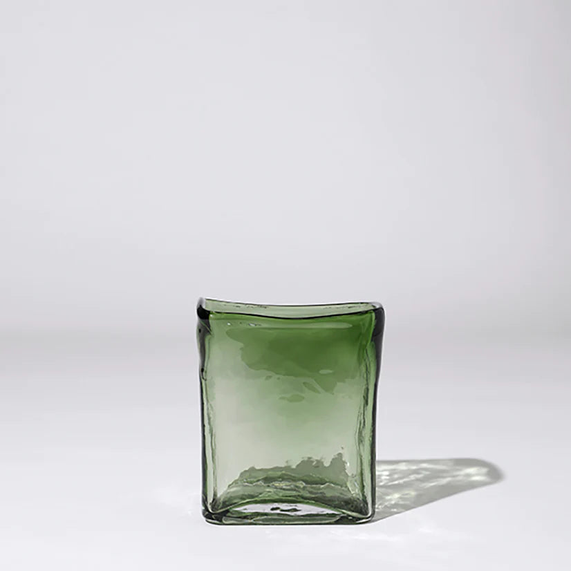 Block Vase | Green| Large | Creeping Fig