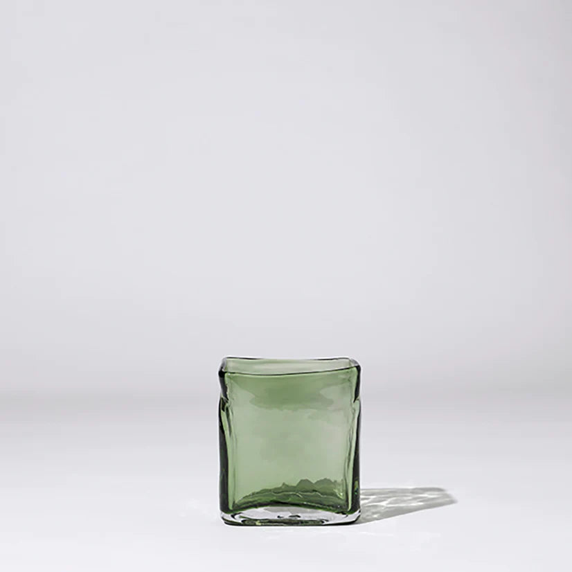 Block Vase | Green | Small | Creeping Fig