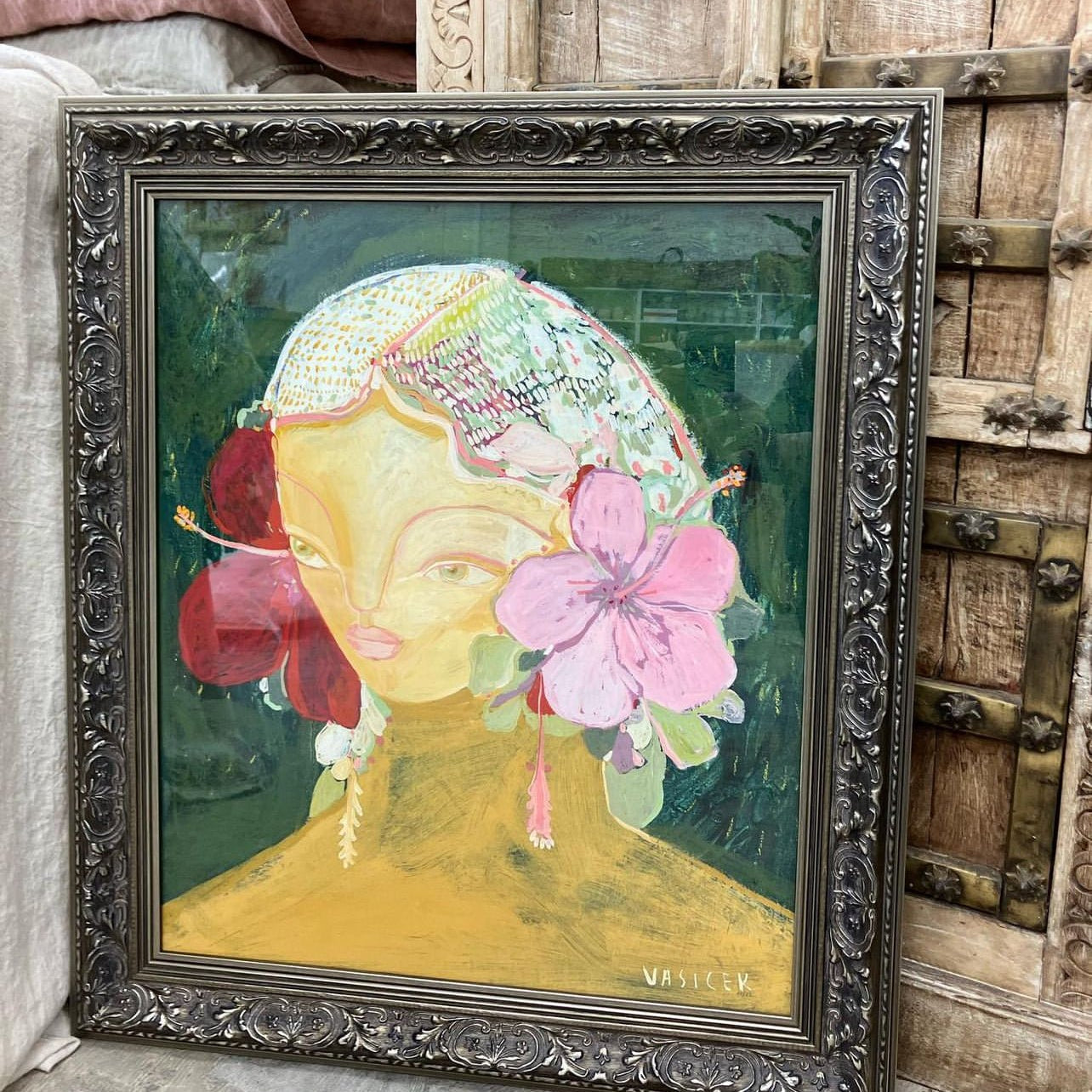 FRAMED ‘THE PINK HIBISCUS' LIMITED EDITION PRINT | Creeping Fig