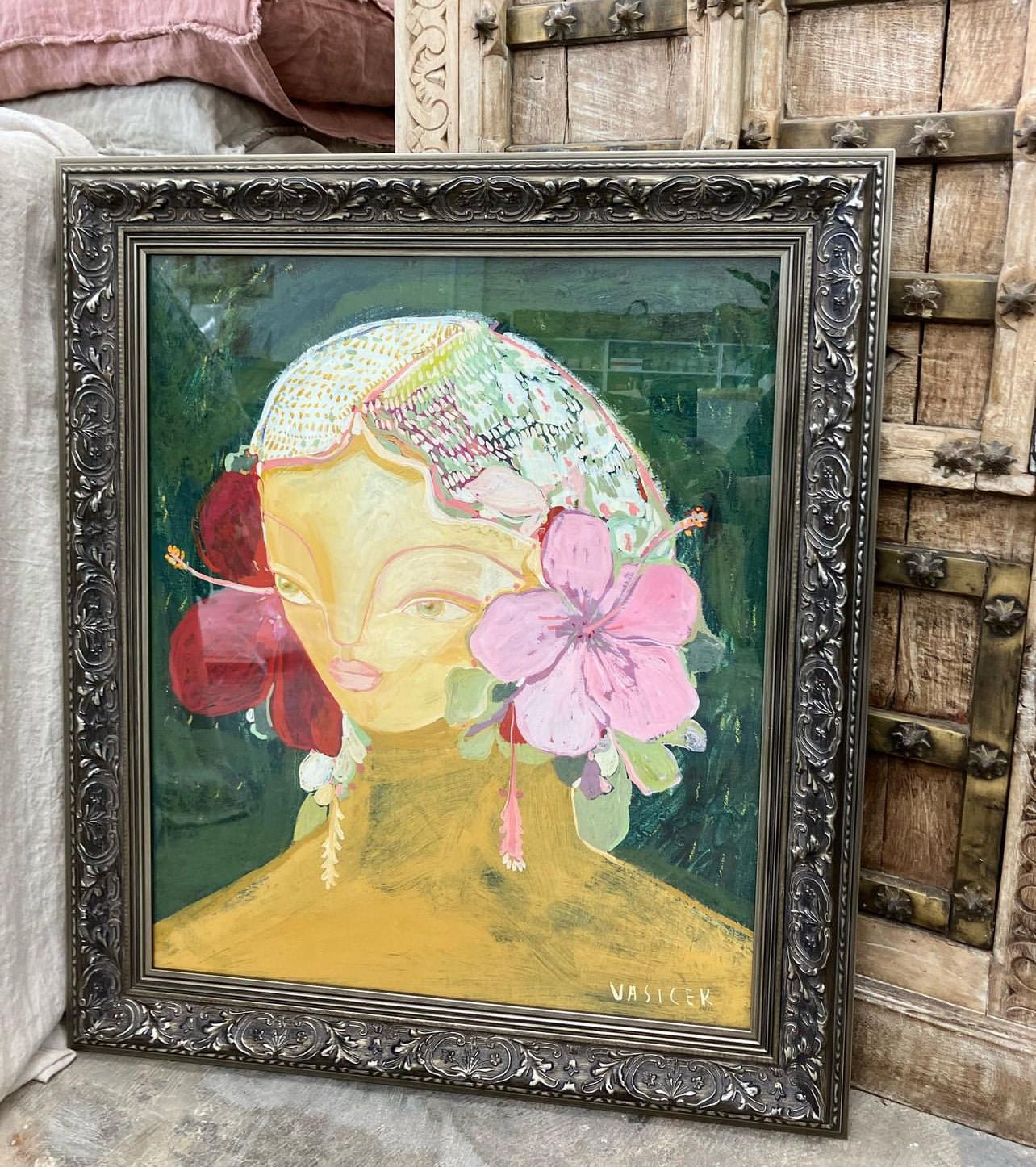 FRAMED ‘THE PINK HIBISCUS' LIMITED EDITION PRINT | Creeping Fig
