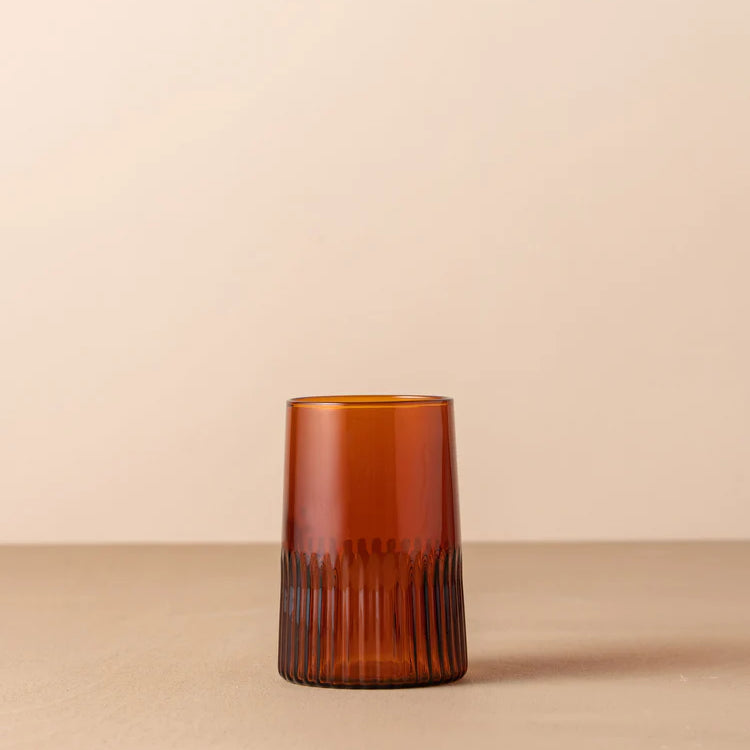 Kairos Water Glass | Dark Amber | Set of 2 | Creeping Fig