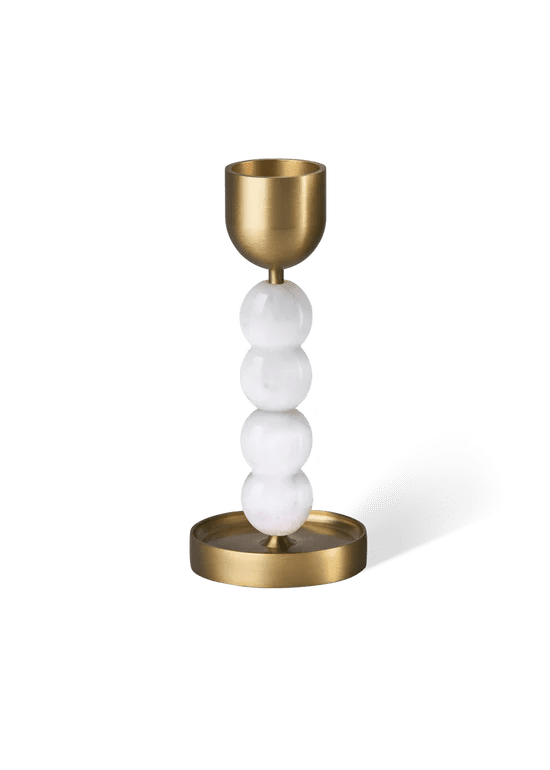 GOURD-GEOUS CANDLE HOLDER - LARGE WHITE | Creeping Fig