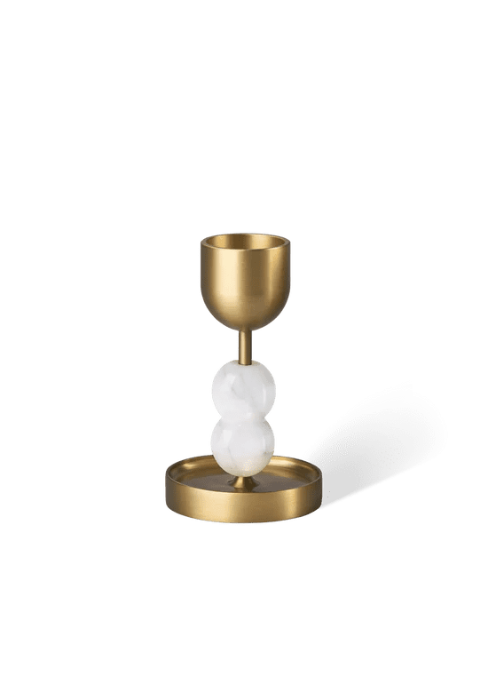 GOURD-GEOUS CANDLE HOLDER - MEDIUM WHITE | Creeping Fig