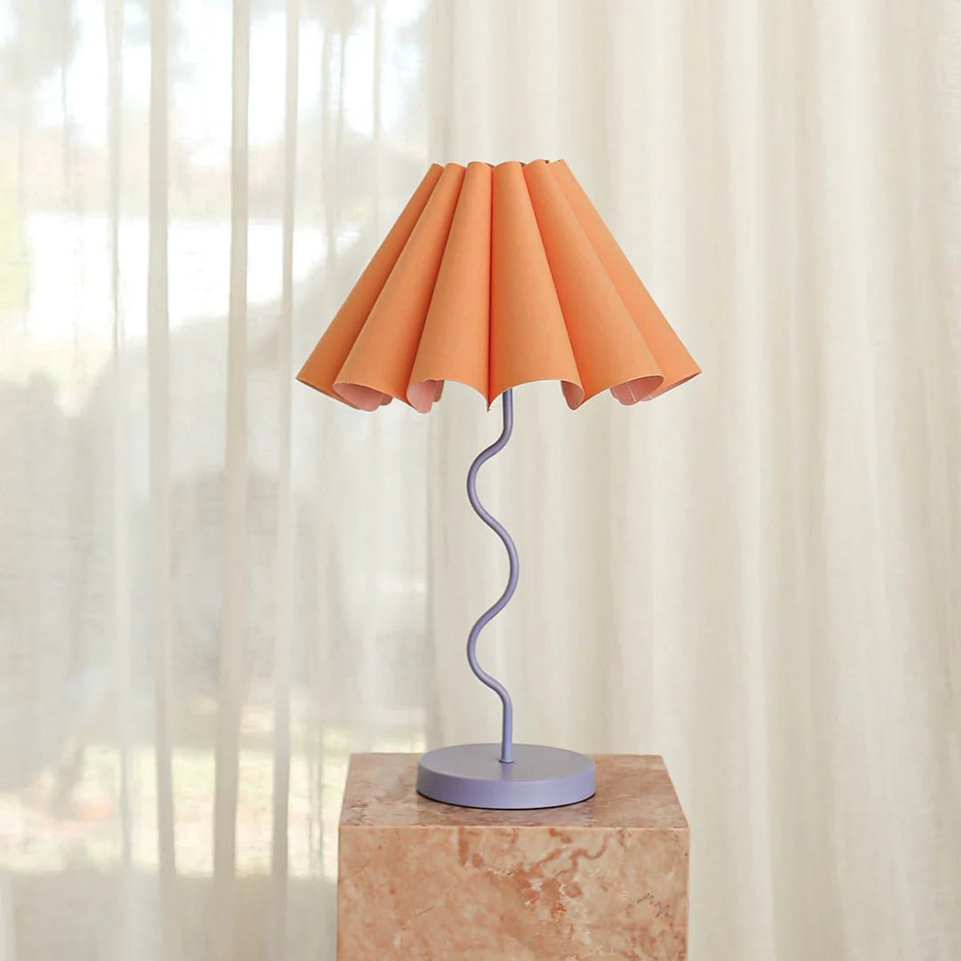 Cora Table Lamp - Tropical Peach / Purple | Creeping Fig