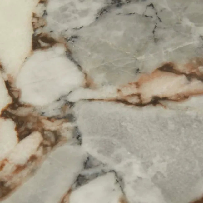 Atlas Decagon Side Table - Matt Ocean Marble | Creeping Fig