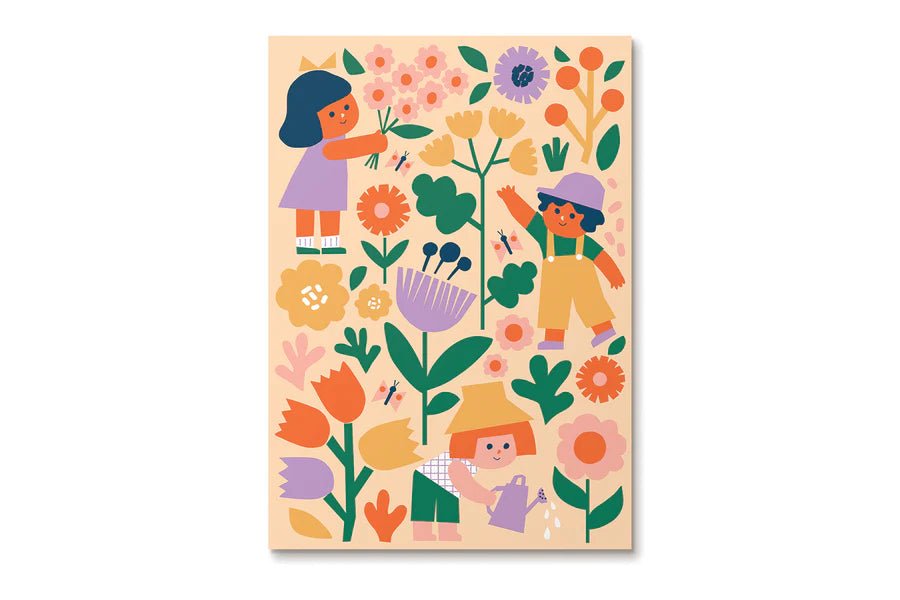 KIDS PAINT BY NUMBERS KIT - FLOWER PATCH | Creeping Fig
