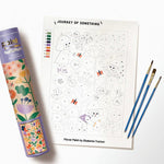 KIDS PAINT BY NUMBERS KIT - FLOWER PATCH | Creeping Fig