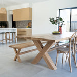 Cross Leg Bench Seat – 290cm | Creeping Fig