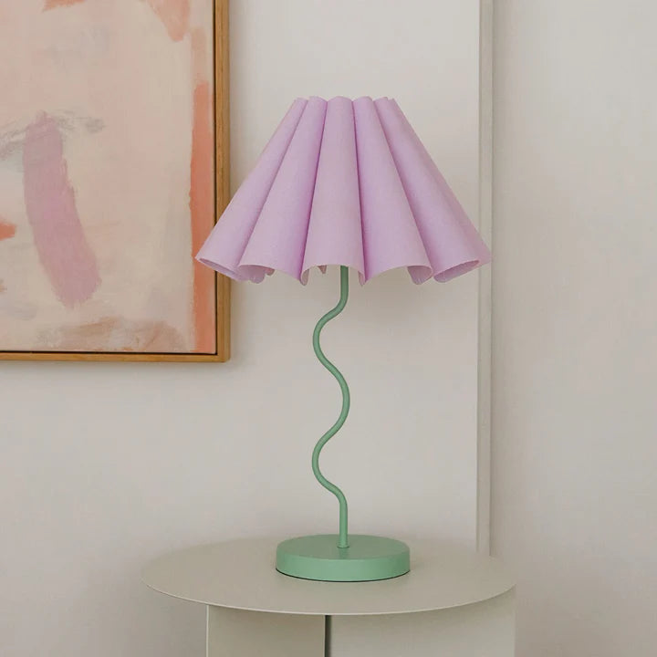 Cora Table Lamp - Lilac / Pastel Green | Creeping Fig