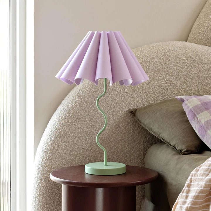 Cora Table Lamp - Lilac / Pastel Green | Creeping Fig