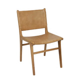 Marvin Dining Chair Toffee - Leather Back | Creeping Fig