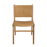 Marvin Dining Chair Toffee - Leather Back | Creeping Fig