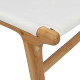 Marvin Dining Chair White - Leather Back | Creeping Fig