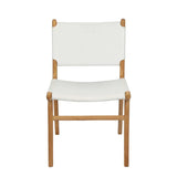 Marvin Dining Chair White - Leather Back | Creeping Fig