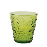 Floral Drinking Glass - Lime Green