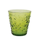 Floral Drinking Glass - Lime Green