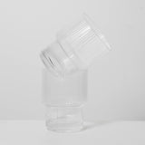 Linnea Ribbed Glass Tumbler - Set of 4
