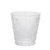 Flower Drinking Glass - Clear