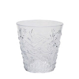 Floral Drinking Glass - Clear
