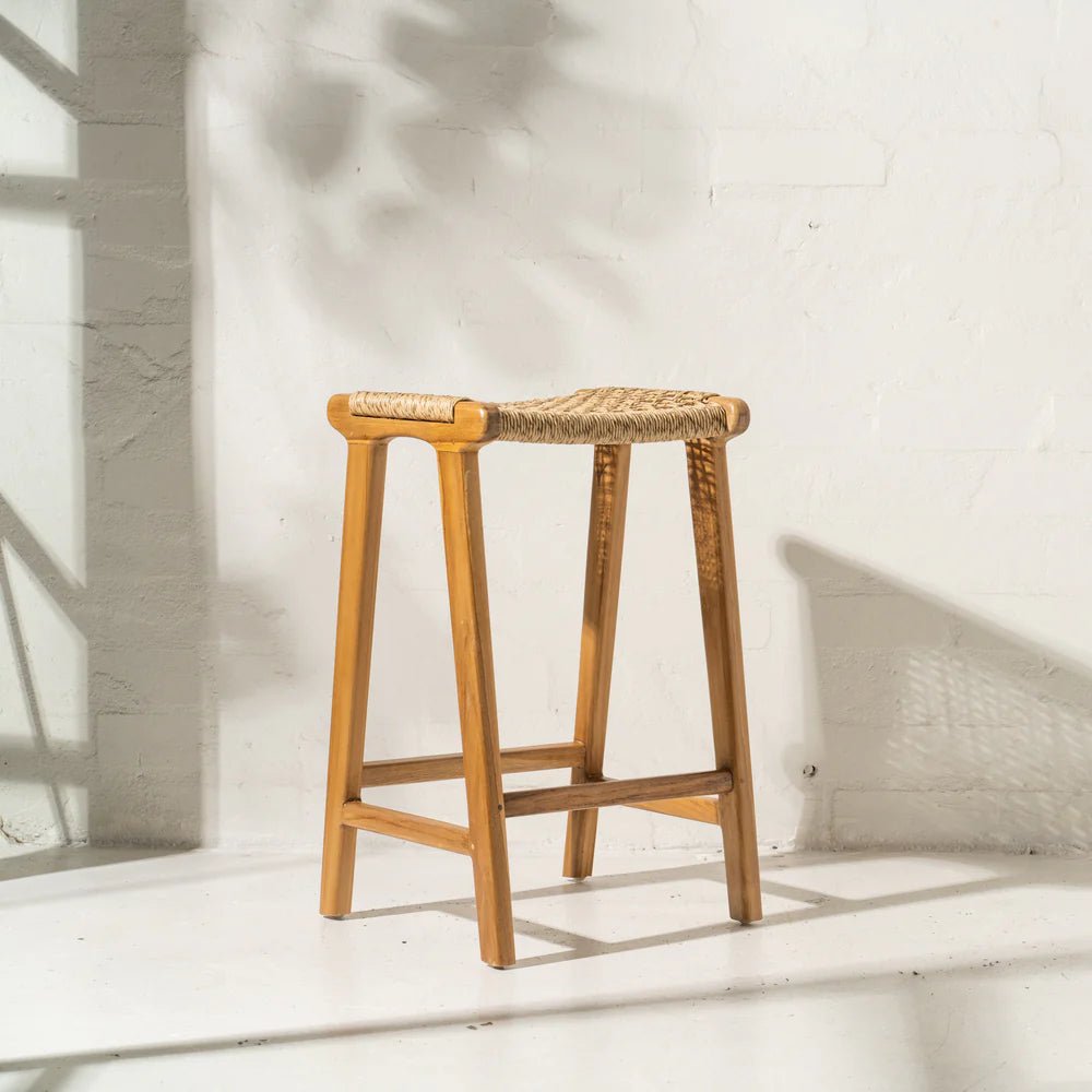 PREORDER - KHAIRI WOVEN OUTDOOR BARSTOOL | Creeping Fig