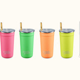 Neon reusable party cups - 4 pack