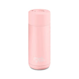 Stainless Steel Ceramic Reusable Cup with Push Button Lid - Blushed