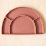 SILICONE DIVIDED PLATE - ROSEWOOD