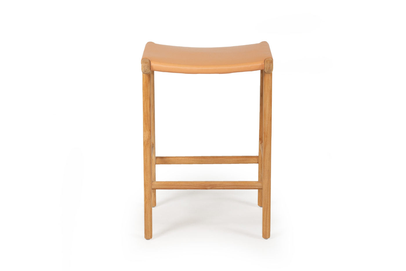 LEATHER STOOL – FLAT NATURAL | Creeping Fig