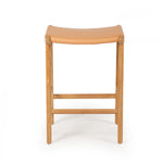 LEATHER STOOL – FLAT NATURAL | Creeping Fig