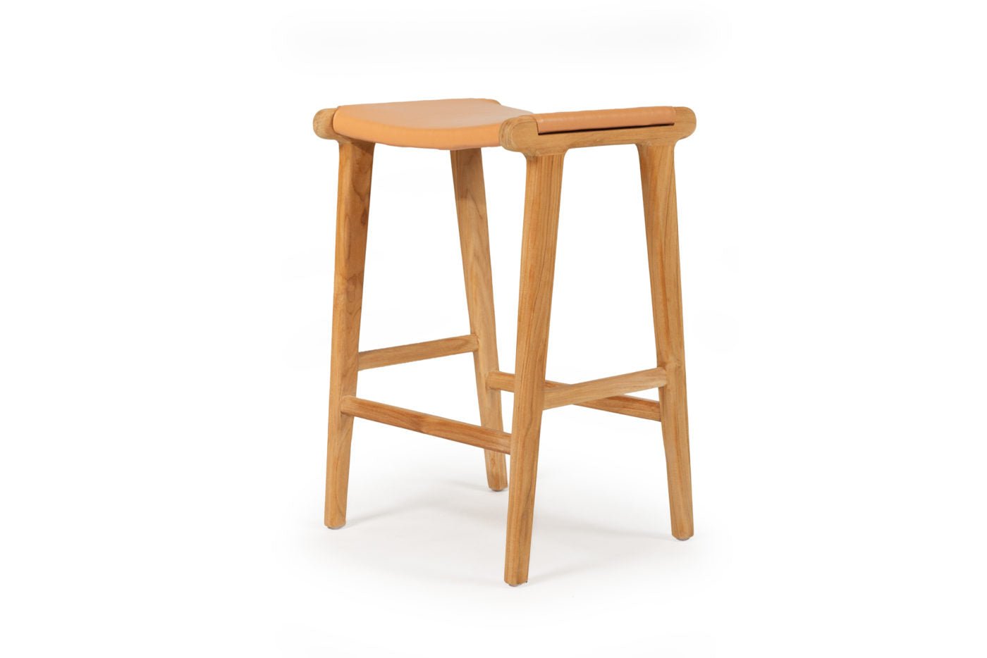 LEATHER STOOL – FLAT NATURAL | Creeping Fig