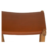 LEATHER STOOL – FLAT TAN | Creeping Fig