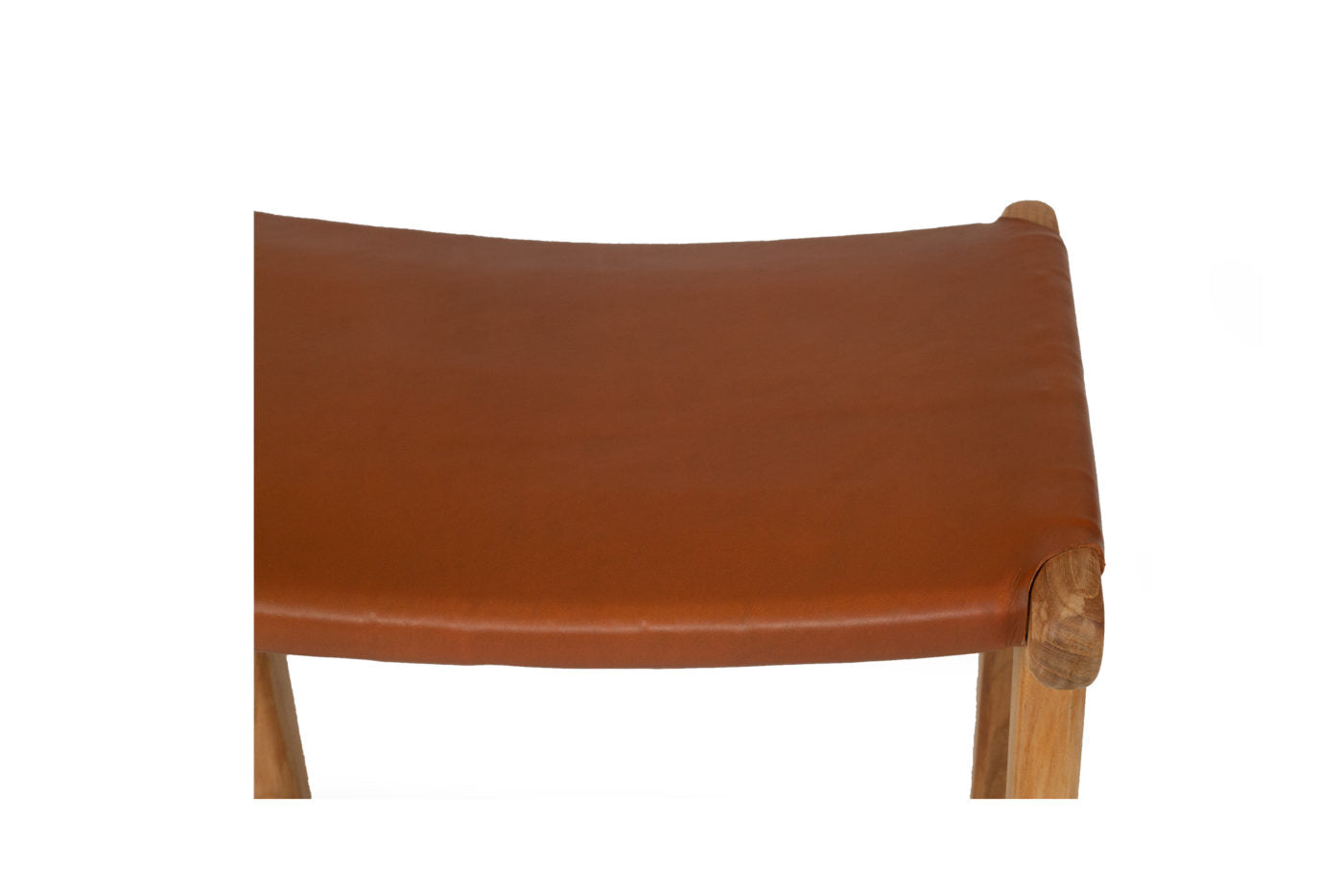 LEATHER STOOL – FLAT TAN | Creeping Fig