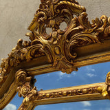 French Louis XVI Style Antique Gold Mirror